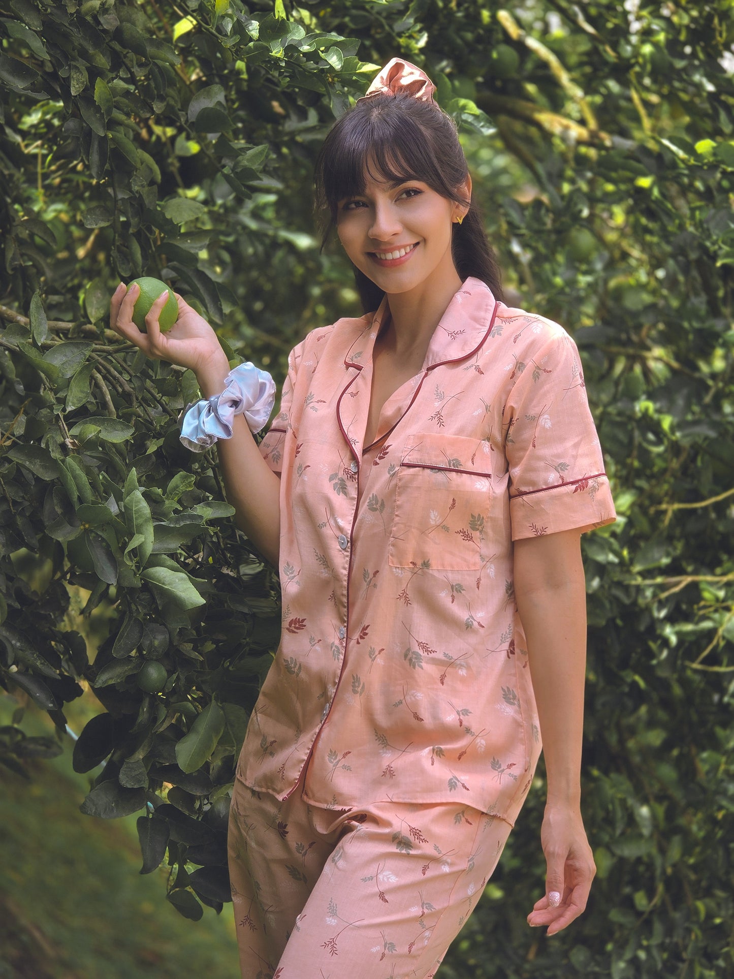 Pijama peach Pantalón y camisa REF. AQUA - Estilo y confort