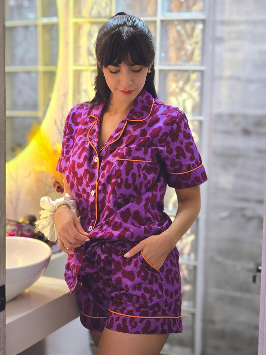 Pijama animal print short y camisa REF. JADE - Comodidad y estilo para dormir