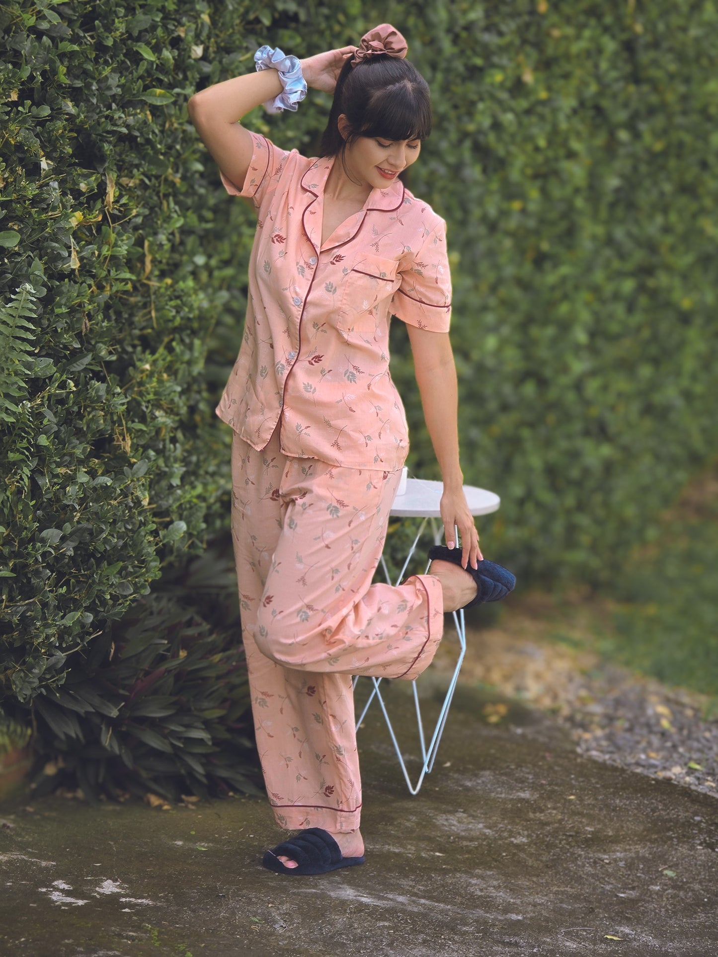 Pijama peach Pantalón y camisa REF. AQUA - Estilo y confort