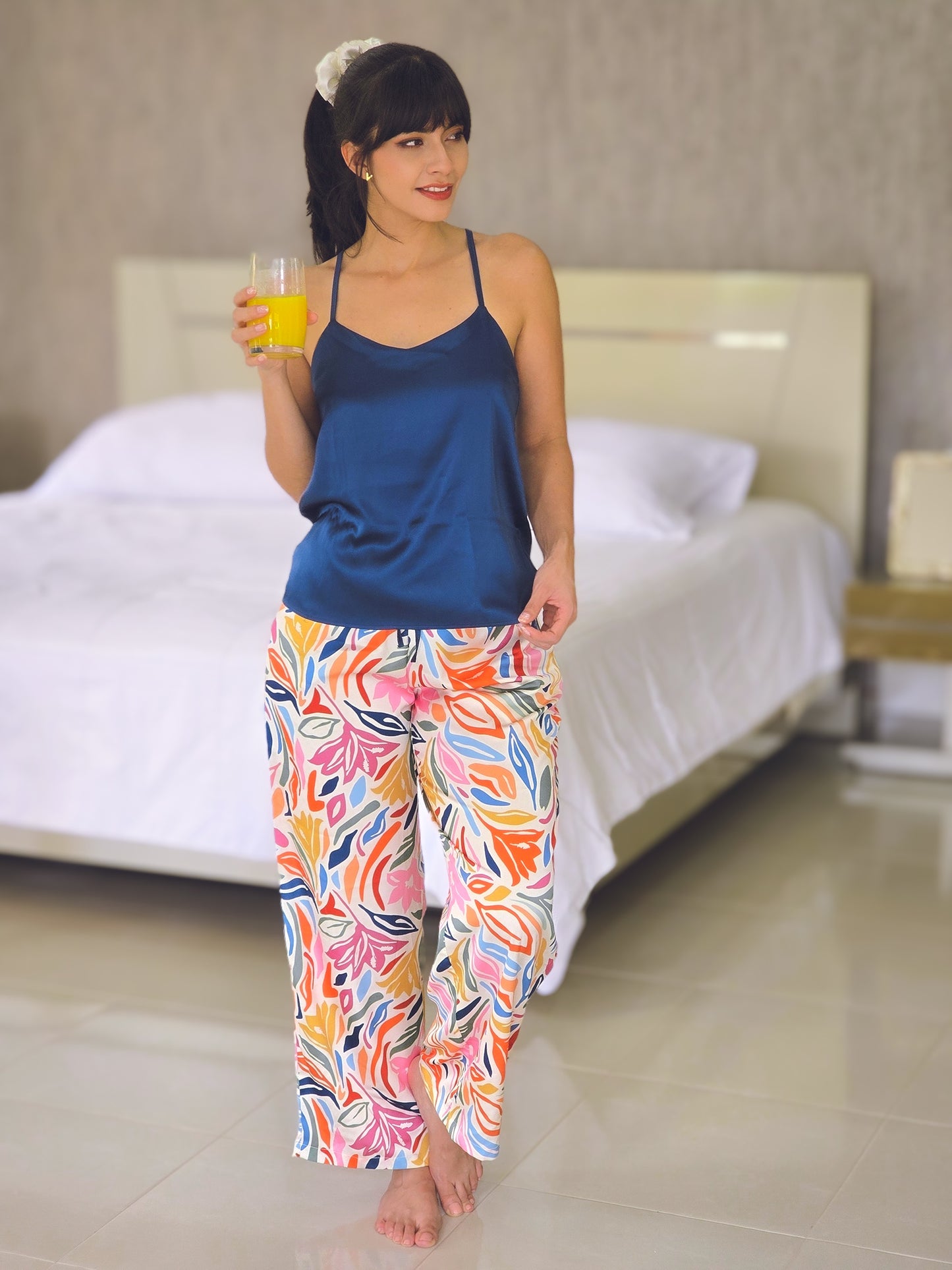 Pijama pantalón y blusa de tiras REF. ABBY - Frescura y estilo para dormir