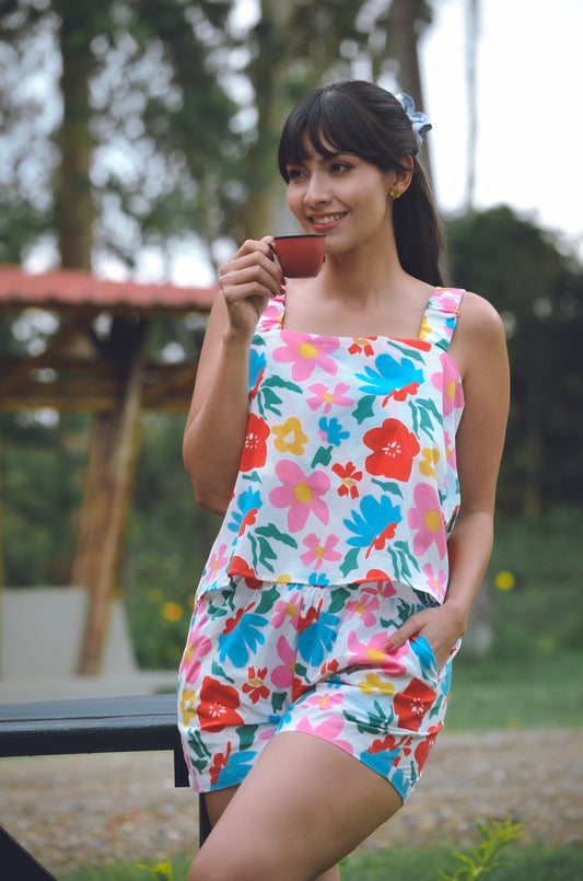Pijama Short con blusa de tiras REF.LIZ